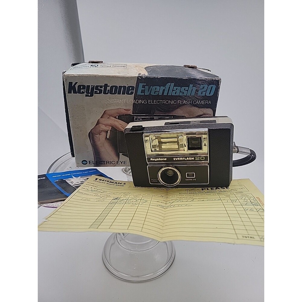 Vintage ~ Keystone ~ Everflash 20 Camera ~ With Box & Manual Electric Eye